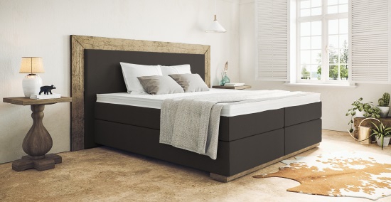 Boxspringbett in Leder online kaufen - BOXSPRING WELT