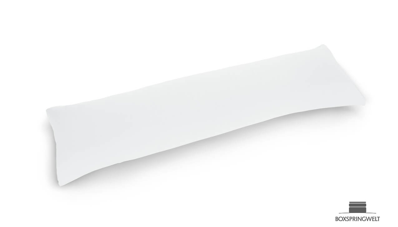 Seitenschläferkissen mit Bezug in Weiß