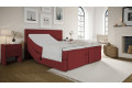Mikrofeder Boxspringbett Gabriel in Mine Burgundy
