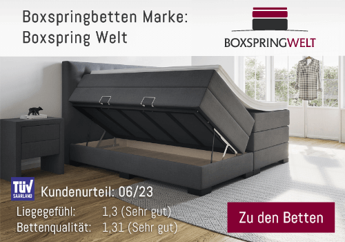 TÜV Betten Marke Boxspring Welt