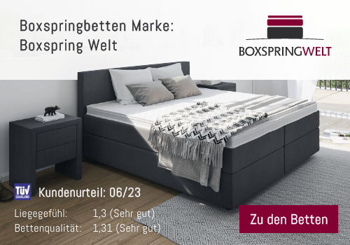 TÜV Betten Marke Boxspring Welt