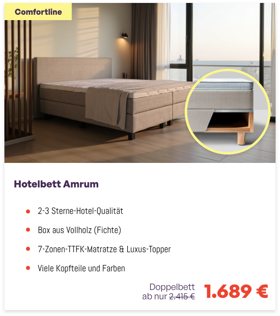 Betten für Hotel Preise