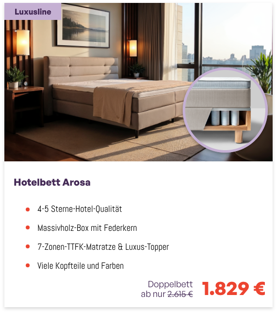 Betten für Hotel Kontakt